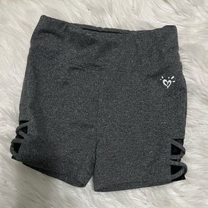 Justice girls active compression shorts; size 8